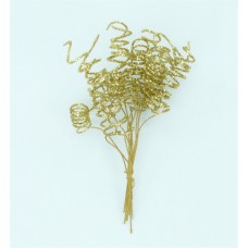 Mini Curly Pick Metallic Gold, 24 Picks Per Package (Lot of 1 Package)